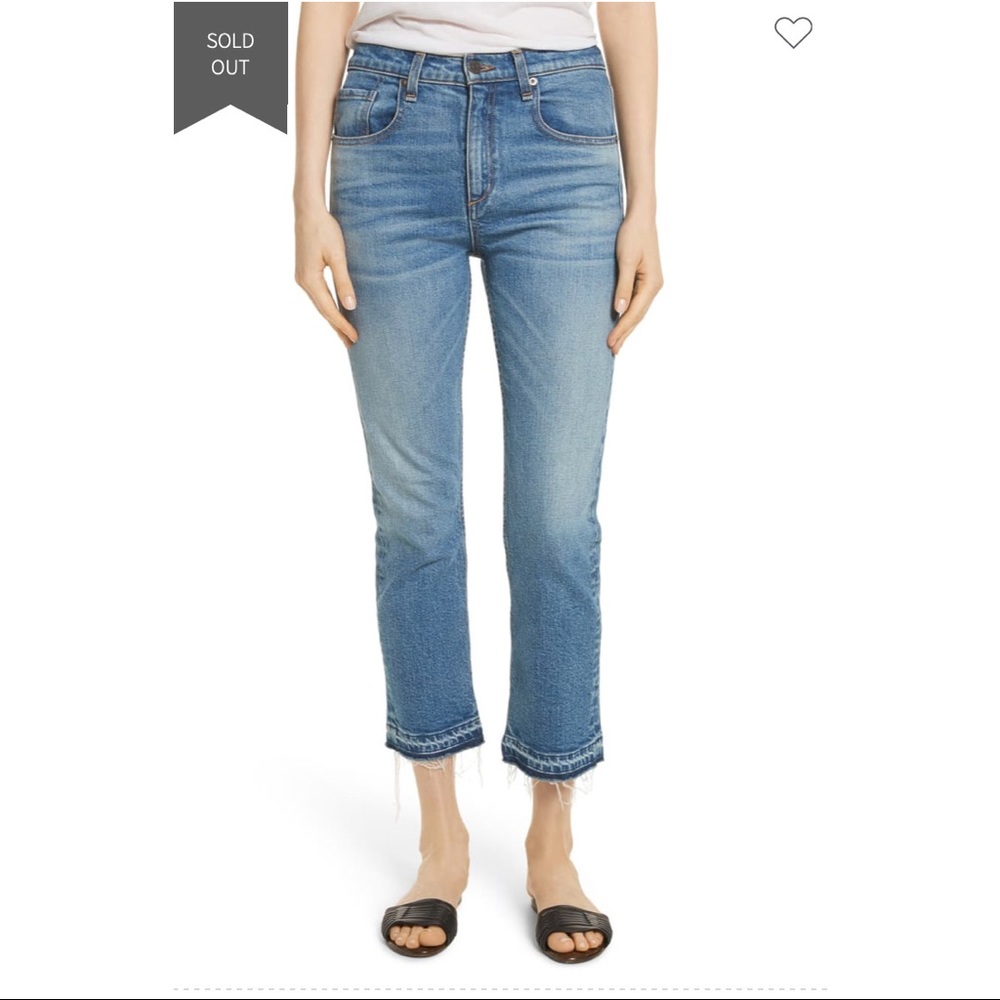 Veronica Beard Fray Hem Ankle Jean 26